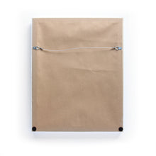 Gold Tipped White Feather in Matte White Frame