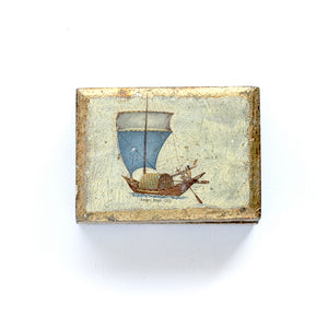 Florentine Hand-Painted Ship Box